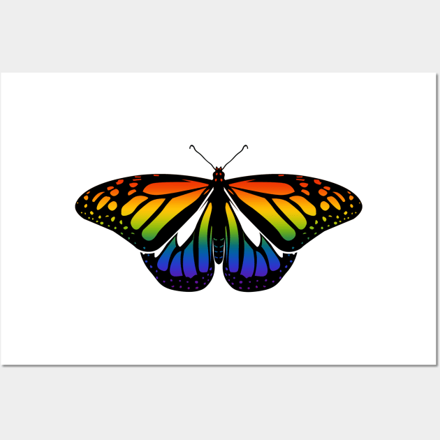 LGBTQ+ Pride Butterfly Wall Art by brendalee